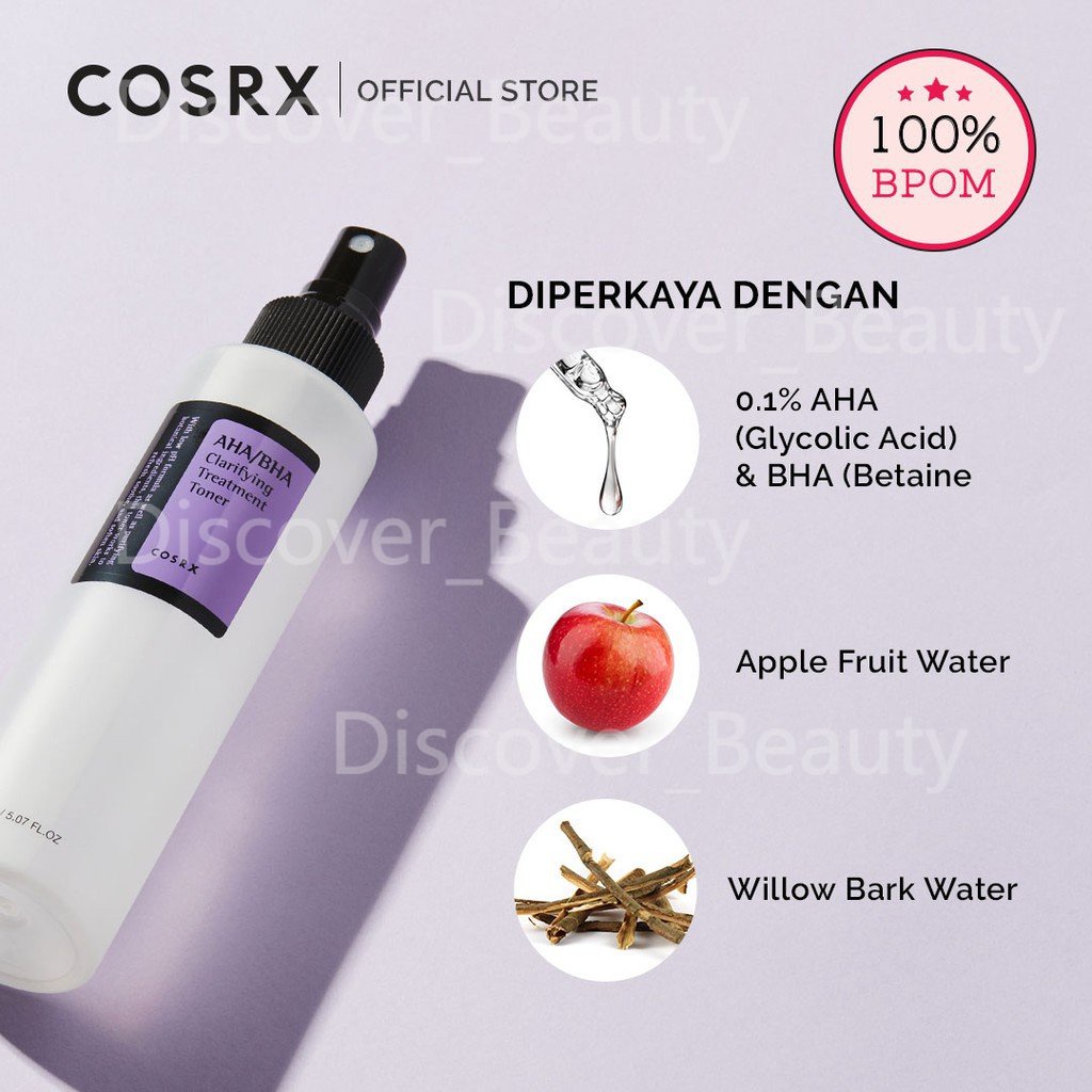 COSRX AHA BHA Clarifying Treatment Toner 150ml Ori Toner Eksfoliasi Ringan Untuk Semua Jenis Kulit