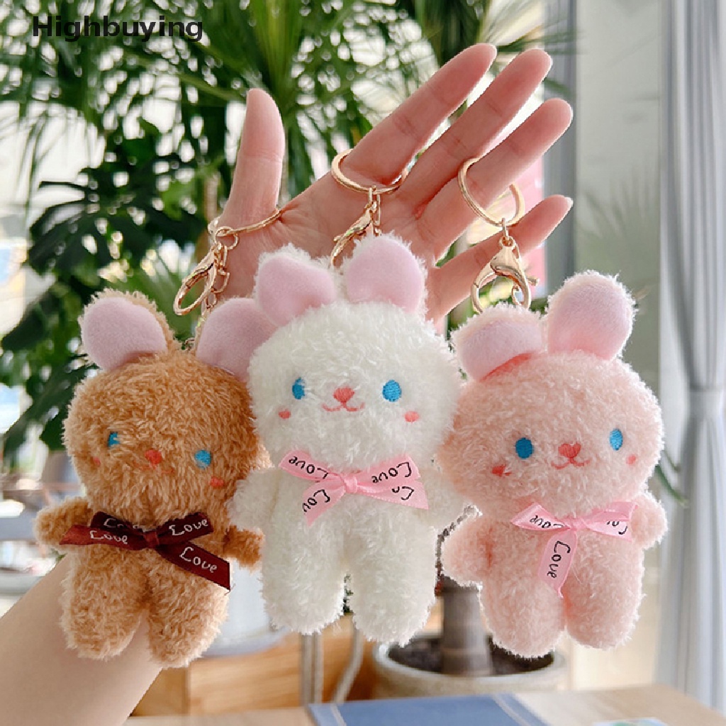 Hbid Lovely Rabbit Plush Doll Kartun Bunny Mainan Mewah Hewan Lucu Gantungan Kunci Tas Liontin Kartun Hadiah Ulang Tahun Glory