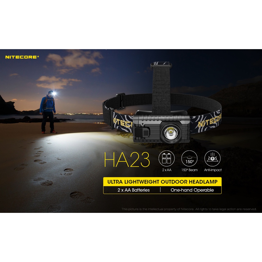 NITECORE Headlamp Senter Kepala LED CREE XP-G2 S3 250 Lumens - HA23