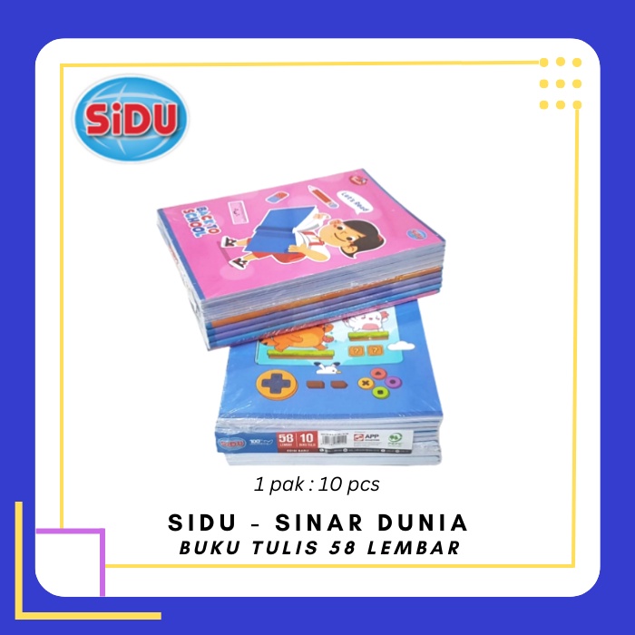 

SIDU Buku Tulis Sinar Dunia 58 lembar 1 pak - 10 buku