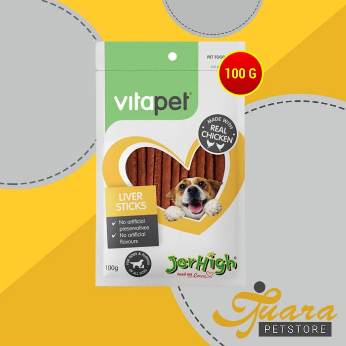 Snack Anjing Cemilan Anjing Vita pet Jerhigh 100 Gram Non Meat jerky