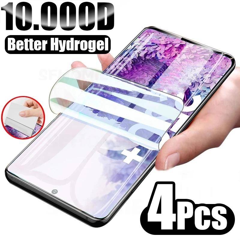 4pcs Untuk Samsung Galaxy A10 A20 A30 A40 A50 A52 A51 A70 A71 A12 A72 A21S A52S A33 A53 A73 Hydrogel Film Full Cover Pelindung Layar