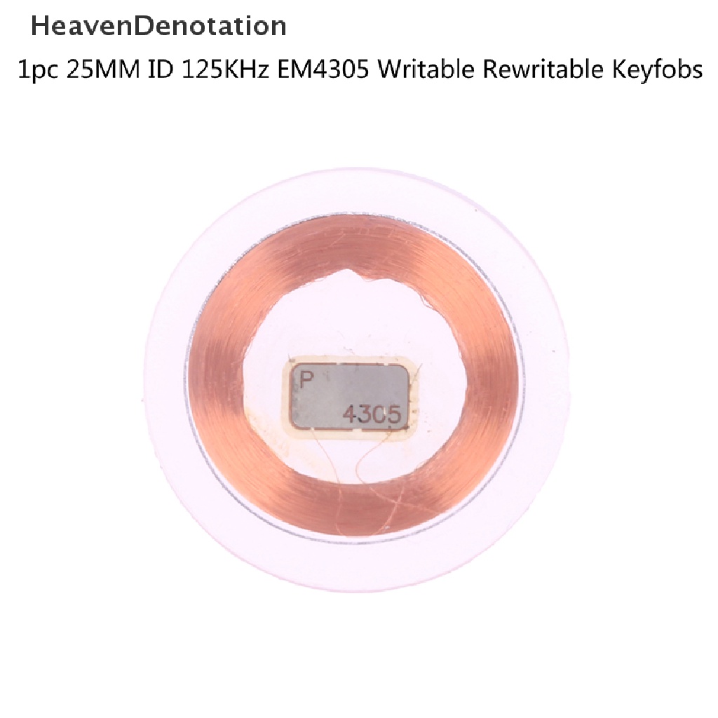 [HeavenDenotation] 1pc 25MM ID Copy Card 125KHz EM4305 Dapat Ditulis Ulang Keyfobs Copy Clone Blank Cards HDV