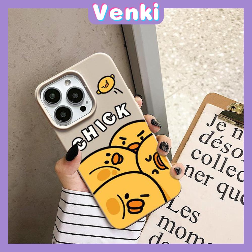 iPhone Case Soft TPU Glossy Khaki Candy Case Cute Cartoon Chick Camera Protection Shockproof For iPhone 14 13 12 11 Pro Max 7 8 Plus X XR