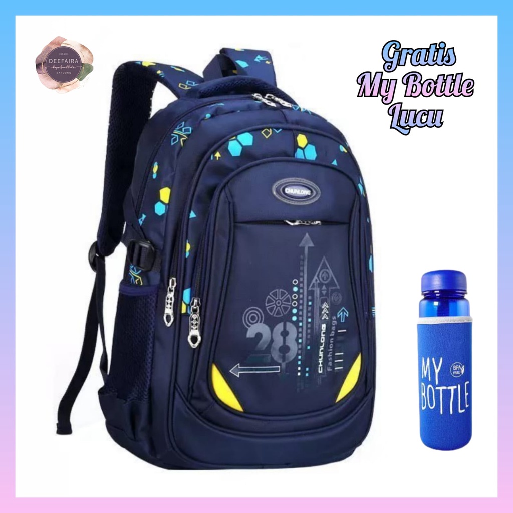 Tas Ransel Serbaguna Untuk Wanita Motif Sprt007 Free Botol Minum Untuk Sd Smp Sma