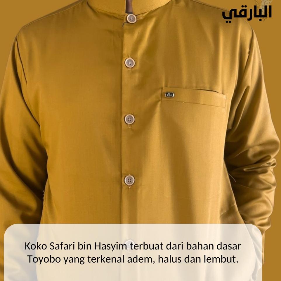 Terlaris [BAHAN TOYOBO] Koko Safari Bin Hasyim Kerah Shanghai Belah Tengah Belakang