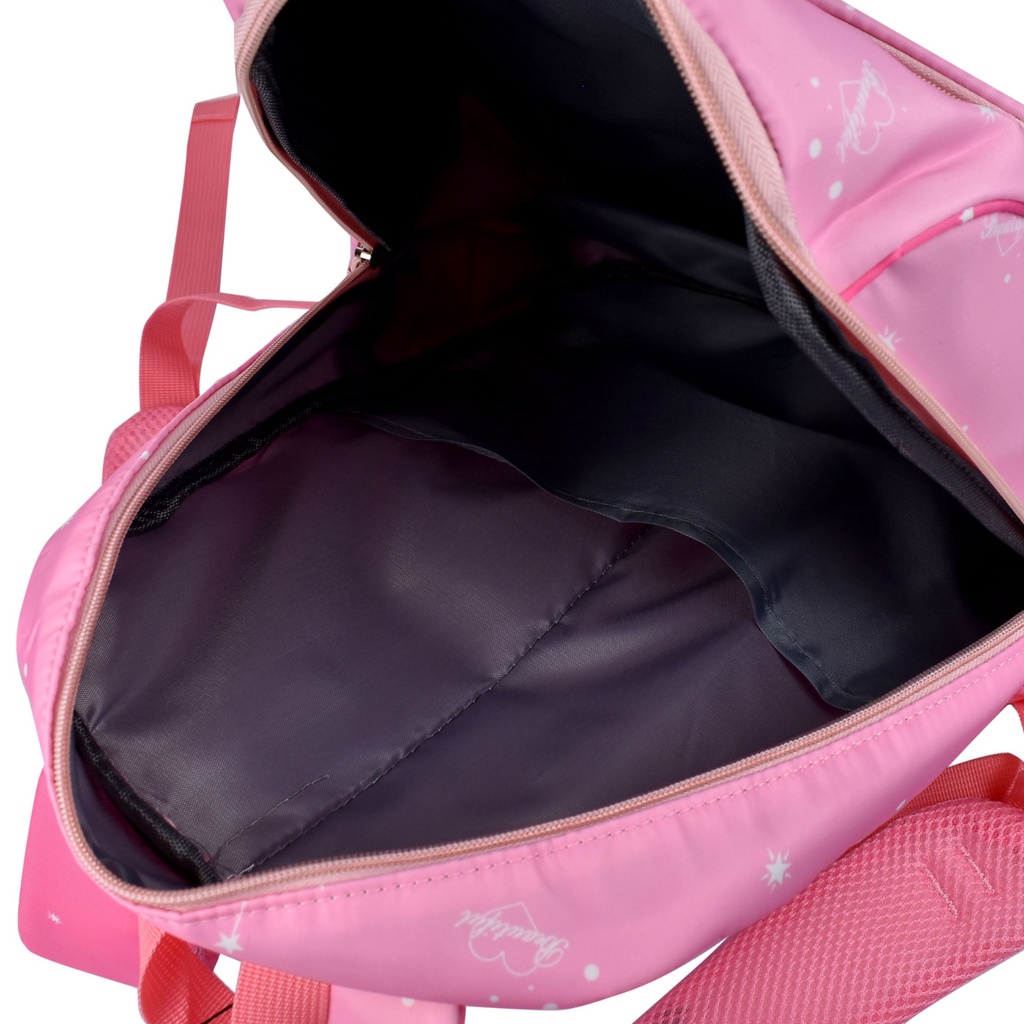 Tas Sekolah Polo Hiero 84023 Tas Fashion Anak Perempuan Ransel Laptop Pelangi