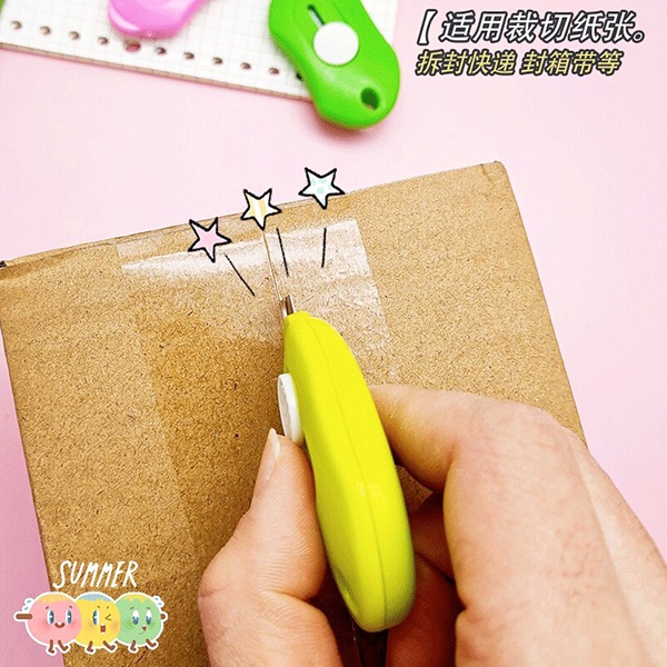 ⭐️𝐈𝐇𝐒 𝟕𝟗𝟑 𝐋𝐚𝐦𝐩𝐮𝐧𝐠⭐️Cutter Mini Portable Pisau Pemotong Kertas Cutter Sekolah