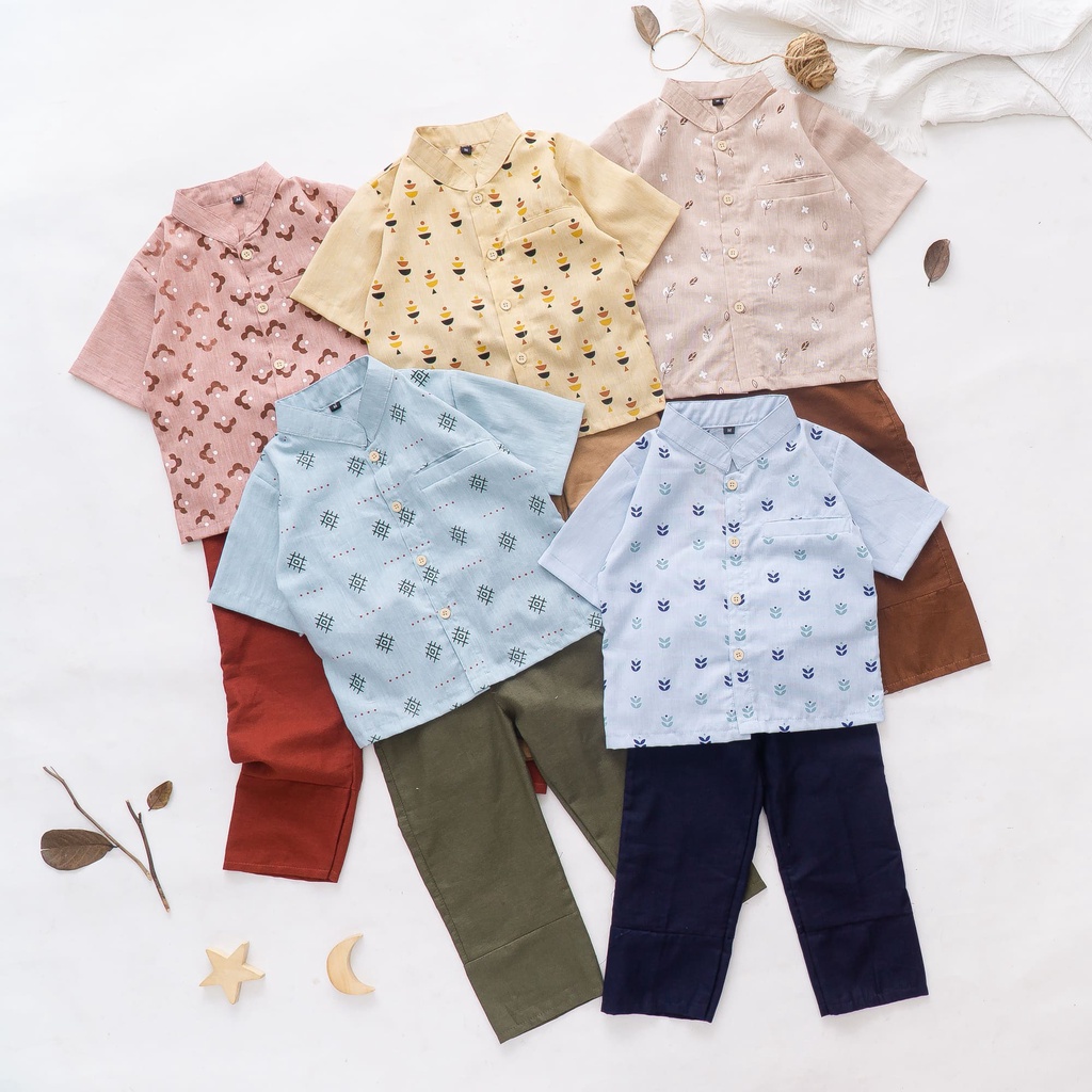 TOBELI KIDS REIRA SERIES SETELAN BLOUSE ANAK PEREMPUAN SETELAN BAJU KEMEJA ANAK LAKI LAKI BAJU ANAK COUPLE EDISI LEBARAN BAJU LEBARAN 6 BULAN - 10 TAHUN