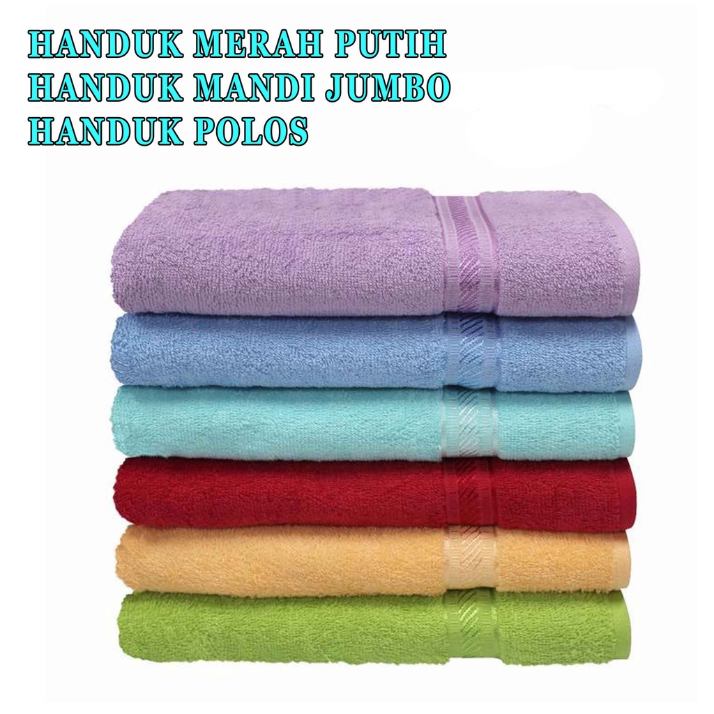 Handuk Mandi Jumbo* Handuk Merah Putih* Handuk Polos