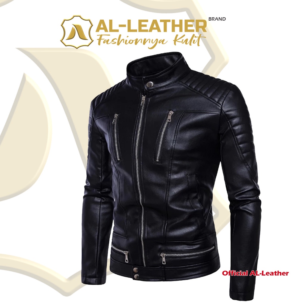 AL-Leather  Jaket Motor Kulit Pria Anti Air dan Angin Model Cruz Racing / Jaket Touring motor Pria [ 4 Model ]