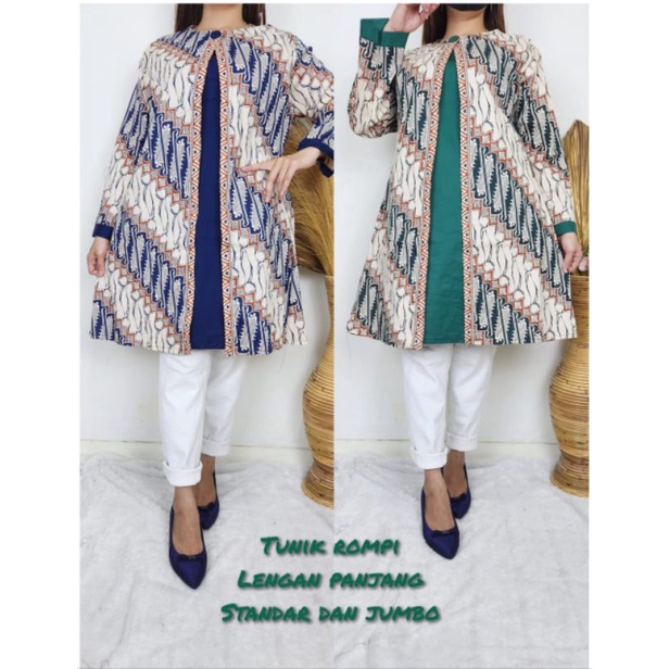 TUNIK HARGA MURAH/TUNIK ROMPI/TUNIK BATIK/TUNIK ROMPI BATIK/TUNIK BATIK KERJA/TUNIK KERJA MOTIF BATI