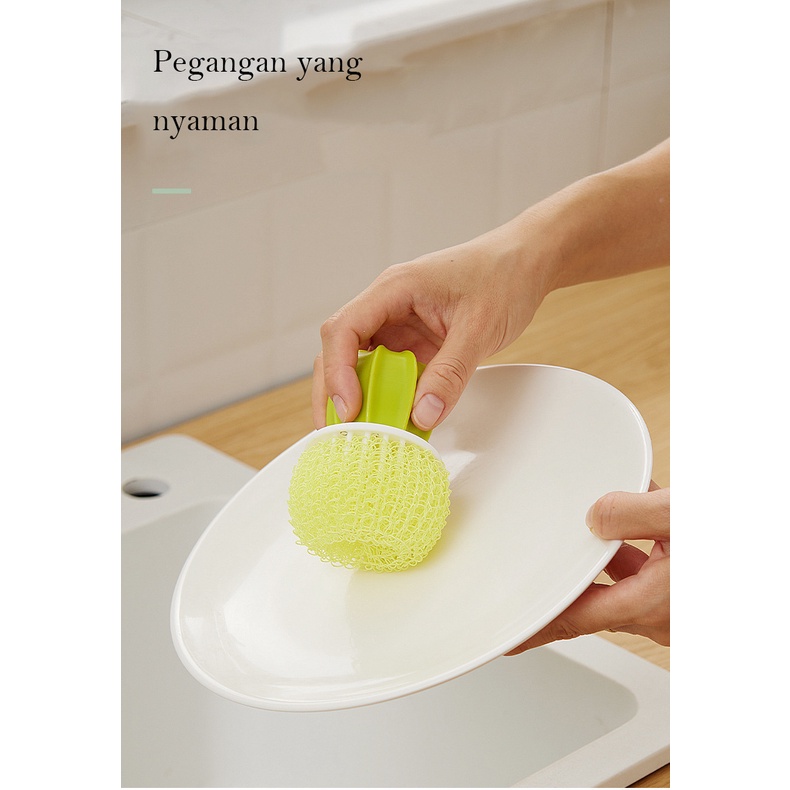 Cleaning Ball Cactus Sikat Panci/ Kuas Pembersih Multifungsi Dengan Bentuk Untuk Perlengkapan Dapur