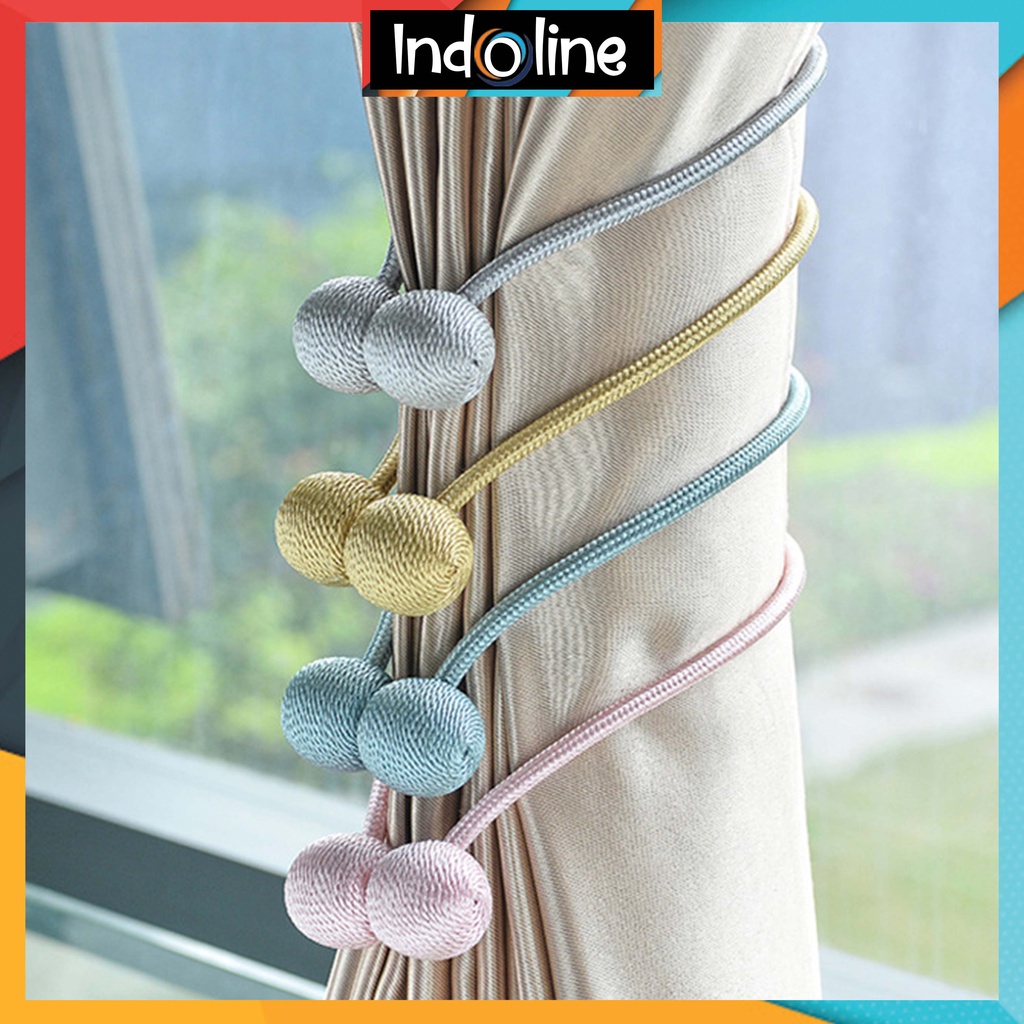 𝗜𝗻𝗱𝗼𝗹𝗶𝗻𝗲 𝐋𝐚𝐦𝐩𝐮𝐧𝐠✔️𝟯𝟯𝟲 Tali Tirai Magnet Ikat Sabut Tirai Gorden Magnet Import COD