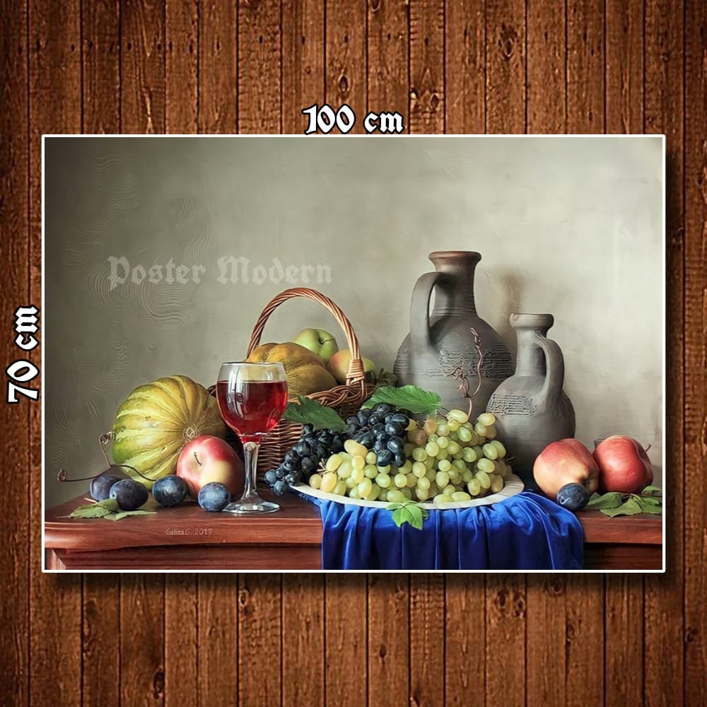HIASAN DINDING POSTER GAMBAR LUKISAN BUAH BUAHAN UKURAN JUMBO 3D CODE13 BEST SELLER / LUKISAN BUAH D