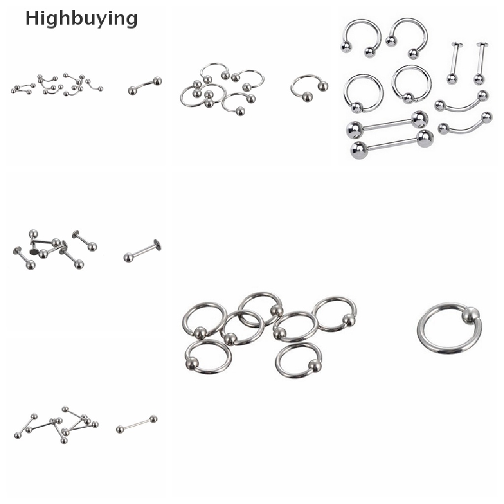 Hbid Perhiasan Tubuh Stainless Steel Alis Lidah Bar Labret Bibir Hidung Rings Glory