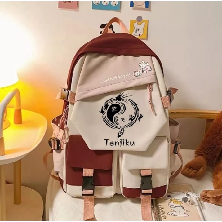 PTM -  Tas sekolah wanita kapasitas besar Manji Tokyo Revengrs Tenjiku-ransel laptop anime Revengers Tokyo Rugzak