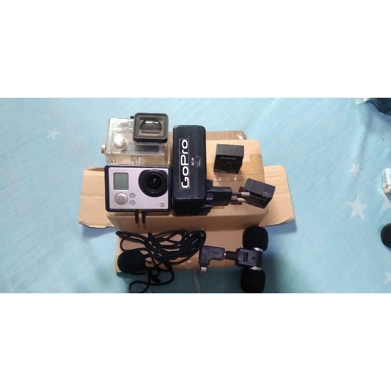 Action cam GOPRO HERO3+ Second original full set bekas pemakaian