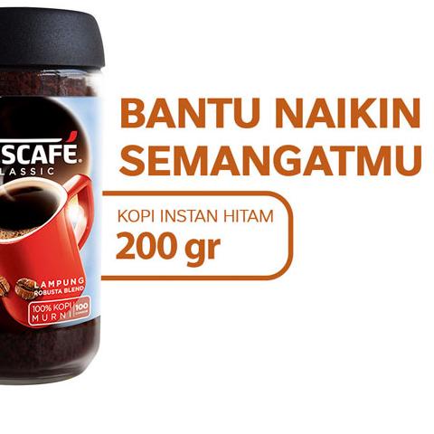 

➽ NESCAFE Classic Kopi Instan Kopi Hitam 200 gr ➷