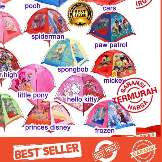 ✿ BISA COD TENDA ANAK FROZEN TENDA HELLO KITTY TENDA CARS TENDA SPIDERMAN TENDA PRINCESS TENDA CAMPI