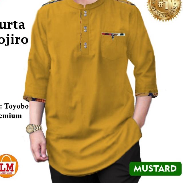 ♞ LOBBY MODE Baju Koko Pria Muslim QURTA TOJIRO bahan Toyobo Premium   ♡
