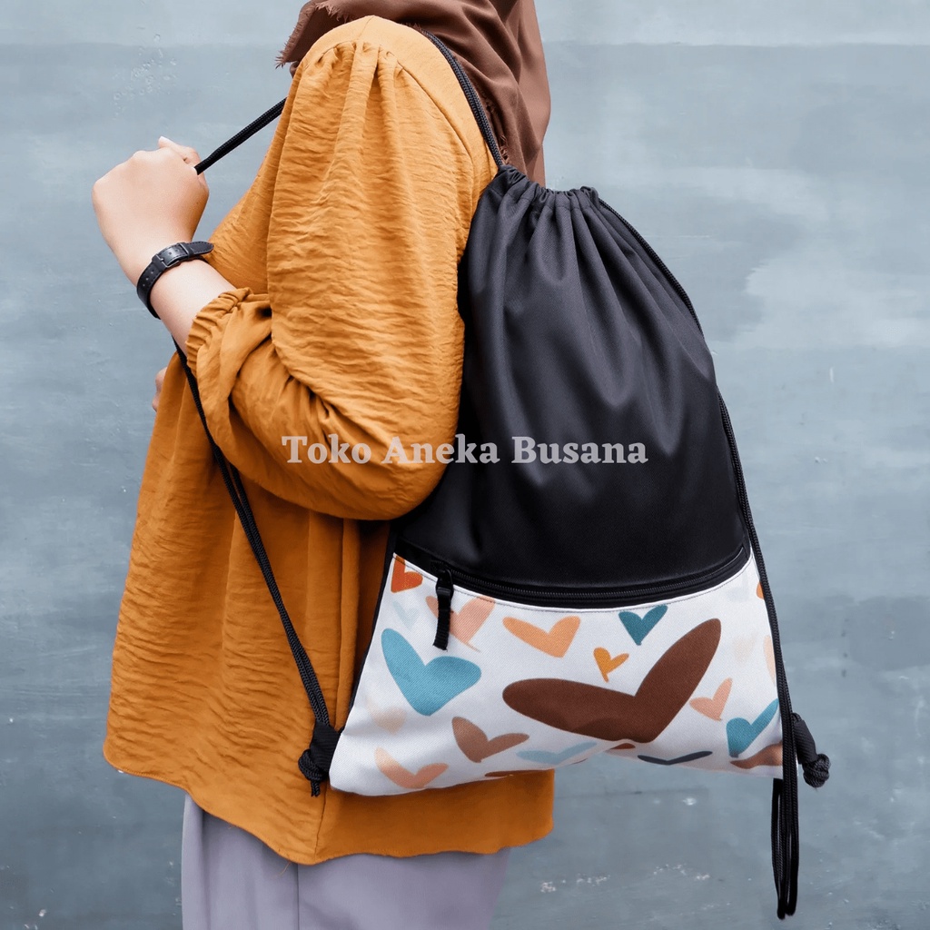 Tas Serut Wanita String Bag Tas Travel Drawstring Bag Tas Ransel Serut Wanita MTS001