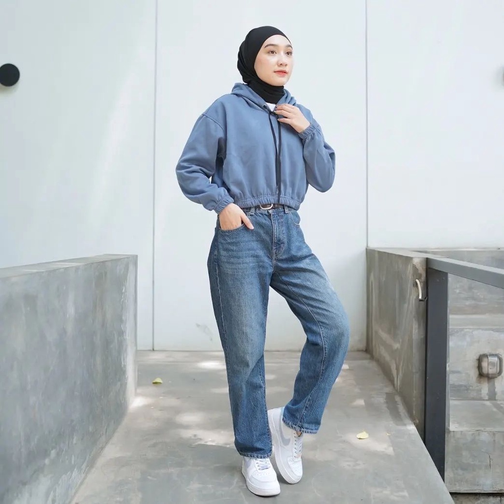 Sweater Wanita Grosir Berkualitas  -  Cute ear hodie croope
