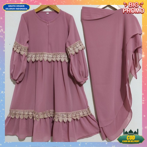 Dress Muslim Anak Baju Lebaran 2023 Korea Kekinian Dres Remaja Motif Maxi Kids 2023 Pakaian Tanggung