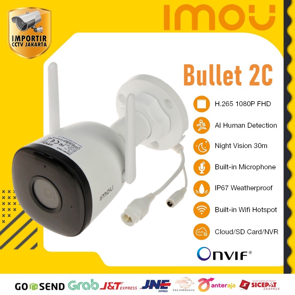 IP Camera CCTV Wifi Camera Outdoor Imou Bullet 2C