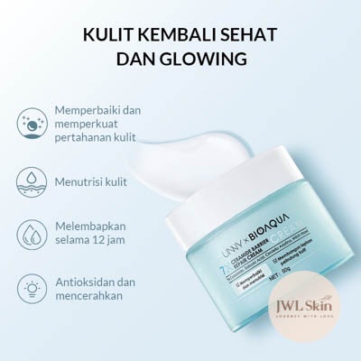 BIOAQUA 7X Ceramide Skin Barrier Repair Moisturizer Cream 50g Pelembab Wajah Cream Pemutih Wajah Day