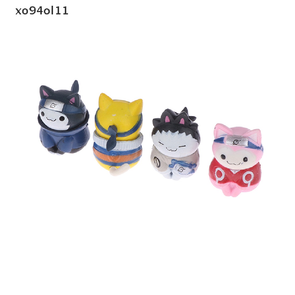 Xo 8Pcs Anime Naruto Kucing Angka Sasuke Itachi Action Figure Dekorasi Kamar Hadiah Hiasan Mobil Mainan Anak Rumah Boneka Model Ornamen Lanskap Mikro OL