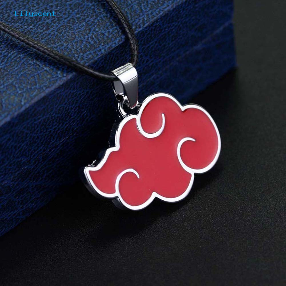 [LS] Kalung Decor Perhiasan Motif Kartun Anti Korosi Liontin Bentuk Awan Merah Untuk Belanja