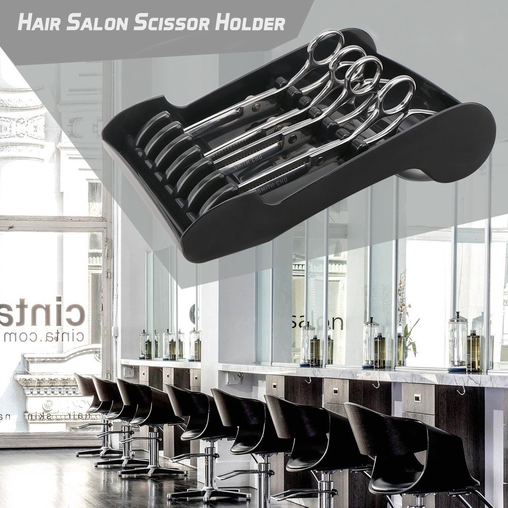 Rak Stand Holder Penyimpanan Gunting Rambut Dengan 2 Sucker Salon