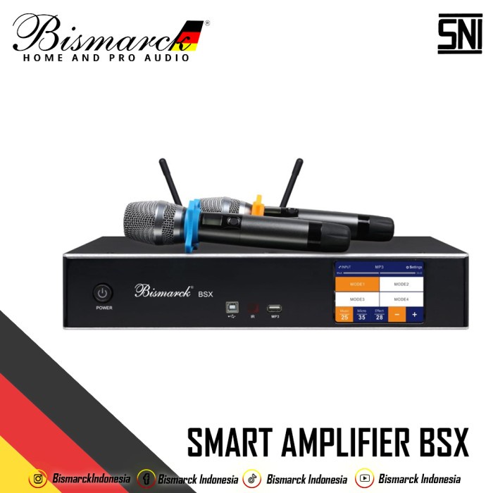 Power Ampli Bismarck BSX smart amplifier karaoke bluetooth bisa jadi Set top box