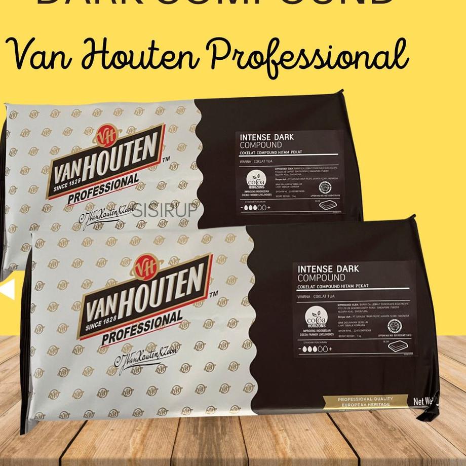 

☼ Vanhouten dark compound 1 kg / Dark Chocolate Van Houten / Barry callebaut ℗