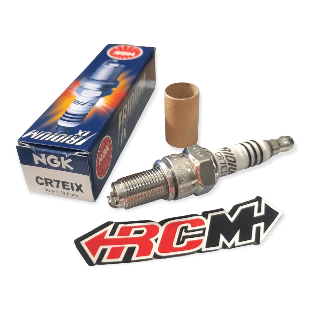 CR7EIX BUSI SPARKPLUG SPARK PLUG MOTOR DRAT PANJANG RACING NINJA Z800 INAZUMA NEO ROCKZ APACHE XEON XEON FI F1 XEON RC AEROX 125 MAJESTY ORI ORIGINAL NGK ASLI