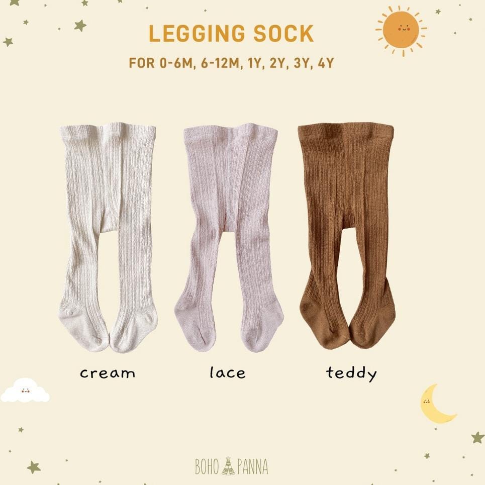 Bohopanna Legging Sock - Legging Bayi (WARNA RANDOM) BHB-SL