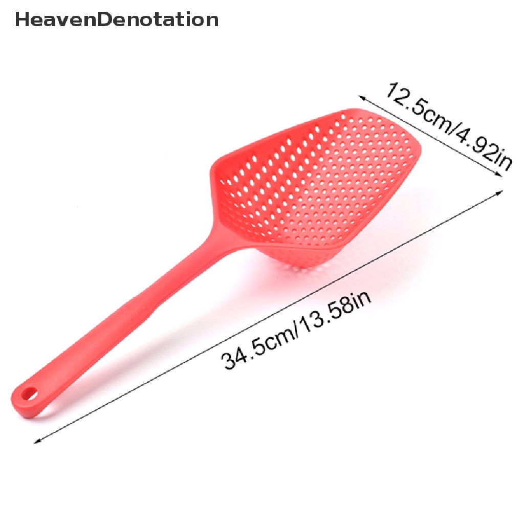 [HeavenDenotation] 1pc Sendok Sup Plastik Portabel Saringan Warna Warni Ladle Anti Melepuh Skimmer HDV