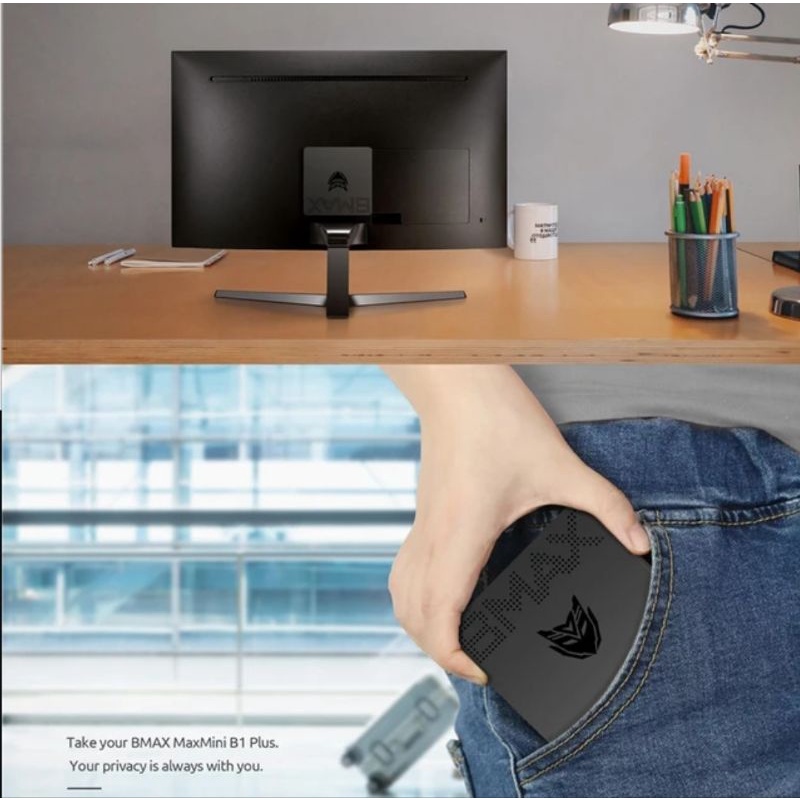 Mini PC BMax B1 Plus Intel N3350 6/64GB HDMI VGA Windows 10 Wifi