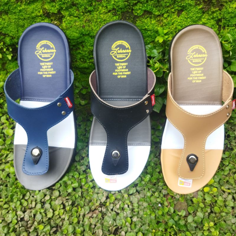 Sandal Pria Distro Sendal Jepit Sandal  Terbaru JOHNSON Tiga Warna Multiple RTX-12