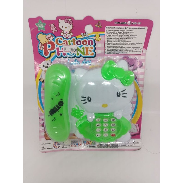 Mainan anak telpon hello kitty cartoon phone hello kitty ST2563