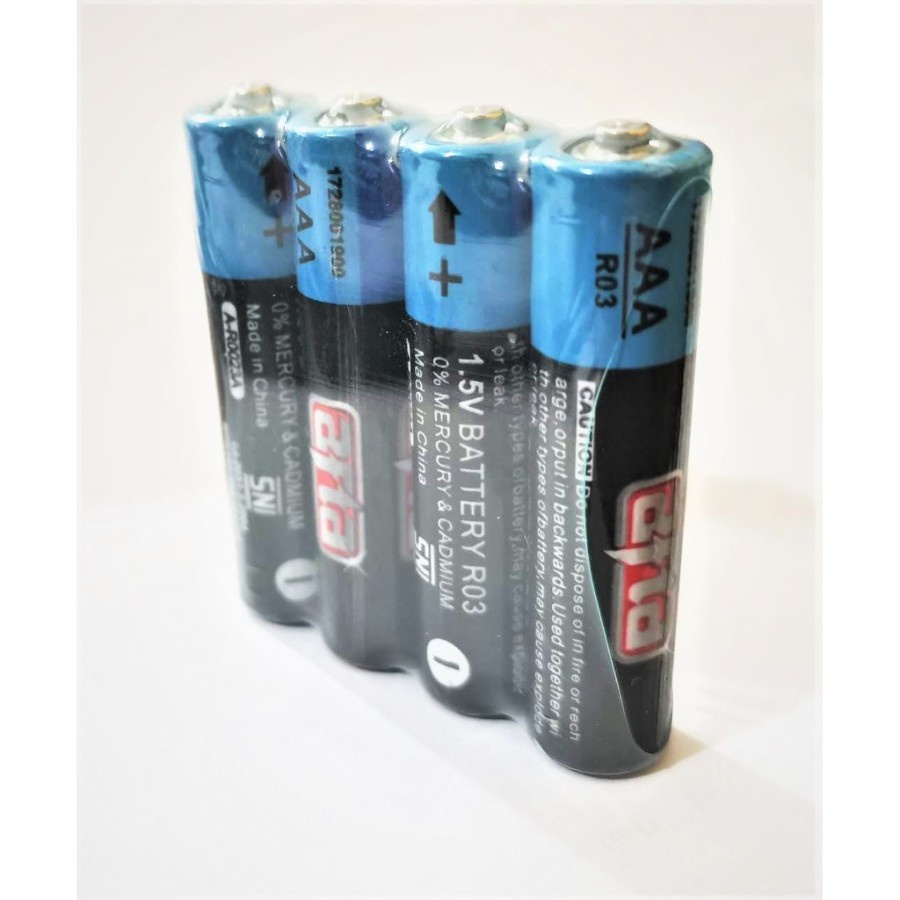 Batu Baterai Batere Battery Isi 4pcs Ukuran A3 AAA Remote Tv AC Mainan