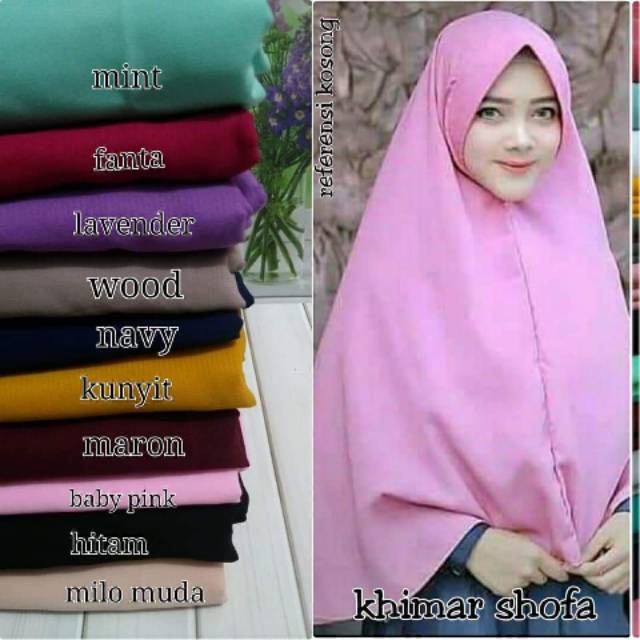 Jilbab Khimar Pet Syari polos kekinian Faeyza Plaza