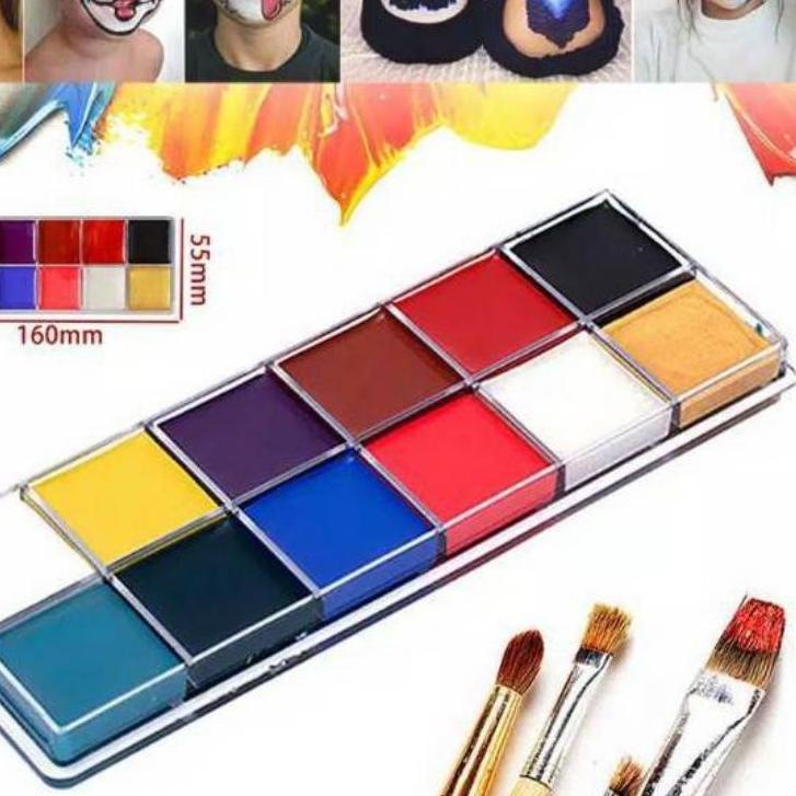 ✔ 12 Warna Face Painting Body Painting DIY Face Make Up