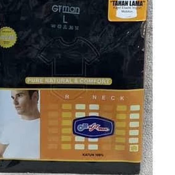 ✦ Kaos Oblong GTMan Hitam Kaos Dalam GT Man Pakaian Dalam Pria GT-Man ☛