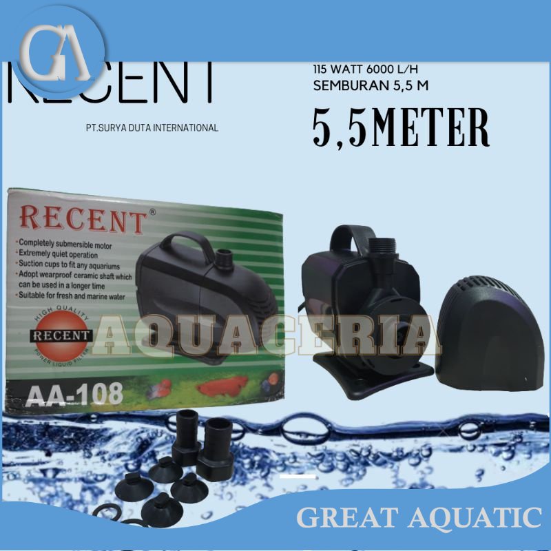 recent aa 108 pompa celup kolam ikan mesin kolam ikan