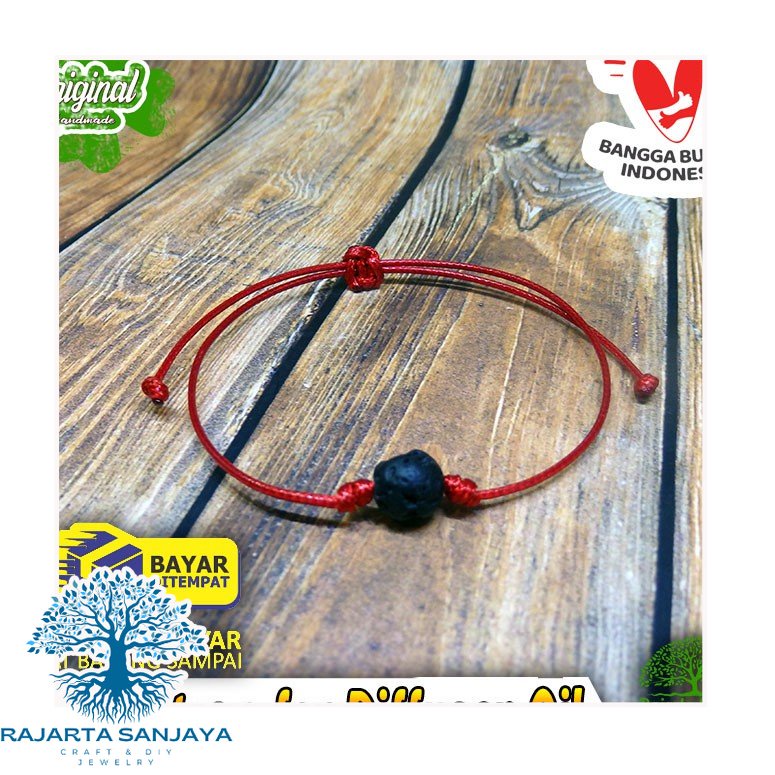 Gelang Handmade Rajarta Oil Diffuser Essential Oil Lava Rock Stone