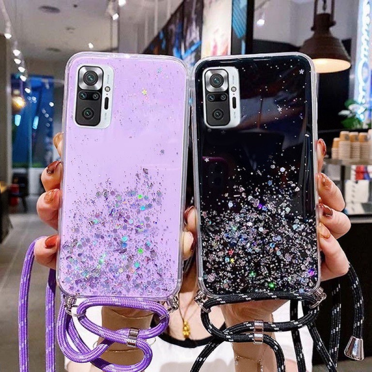 CASING GLITER +TALI  ( XIAOMI REDMI NOTE 10 PRO ) CASE GHLITER TERLARIS 2023 - ISTIQOMAH ACC
