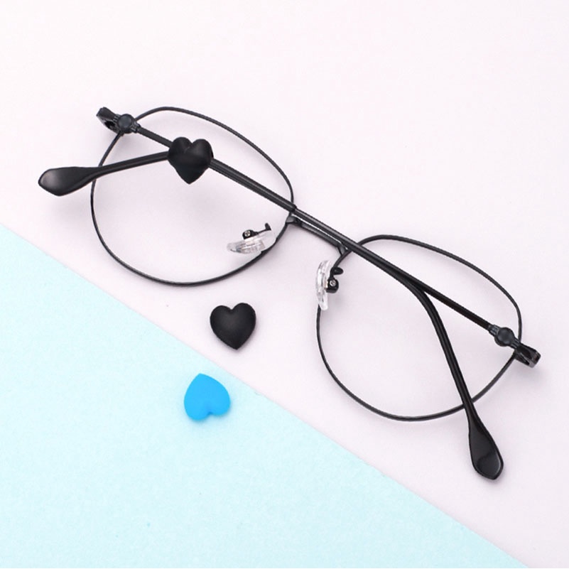 Kait Telinga Kacamata Berbentuk Hati/Eyeglasses Sports Temple Tips Anti Slip Silicone Grips Non Slip Earmuffs