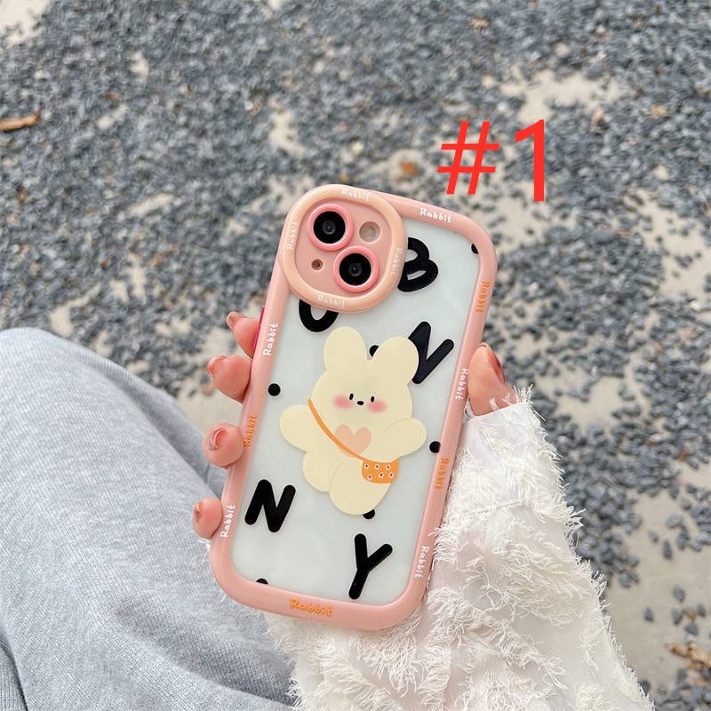 Tas Bagus Bunny Soft Case HP iP iPhone 11 12 13 14 Pro Max New Puff Casing Apple